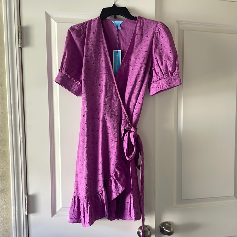 Elegant Purple Wrap Dress